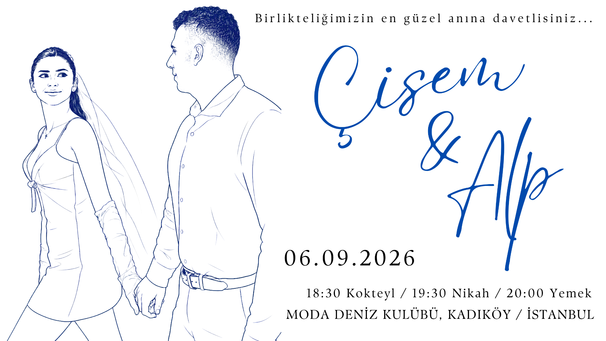 Çisem ve Alp düğün davetiyesi
